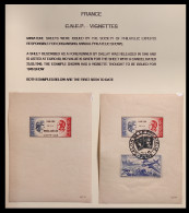 VIGNETTE FRANCE 1946: 2 X Feuillet-Souvenir CNEP Y&T 1 MNH** & USED Oblitéré Salon De La Philatélie ET AUTRES NOUVEAUTÉS - CNEP