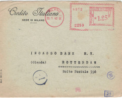 Credito Italiano Milano 1942 > Incasso Bank Rotterdam - Zensur Ad - Verificato Per Censura Posta Estera - XX Mussolini Z - Macchine Per Obliterare (EMA)