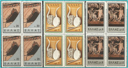 GREECE- GRECE -HELLAS 1959: Ancient Creek Theatre 20L+1.00drx+6.0drx Blok/4 From Set MNH** - Unused Stamps