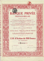 - Titre De 1924 - Banque Privée Franco-Belge - Société Anonyme  - - Bank & Insurance