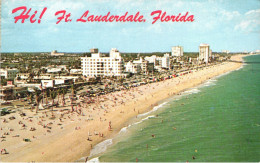 FORT LAUDERDALE, BEACH, ARCHITECTURE, CAR, FLORIDA, UNITED STATES, POSTCARD - Fort Lauderdale