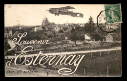 51 - ESTERNAY - SOUVENIR - VUE GENERALE  ET AVION - Esternay