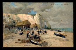 ILLUSTRATEURS - LUIGI LOIR - LES PLAGES DE FRANCE - ETRETAT - PUBLICITE BISCUITS PERNOT - Loir