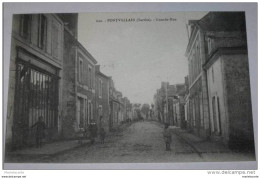 H12 - Dept 72 -    Pontvallain Sarthe  Grande Rue  1919 - Pontvallain