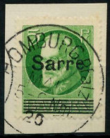 SAARGEBIET LUDWIG Nr 18 Zentrisch Gestempelt Briefstück X7B23B6 - Gebraucht