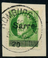 SAARGEBIET LUDWIG Nr 18 Zentrisch Gestempelt Briefstück X7B232E - Oblitérés