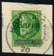 SAARGEBIET LUDWIG Nr 18 Zentrisch Gestempelt Briefstück X7B2386 - Usados