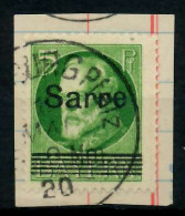 SAARGEBIET LUDWIG Nr 18 Zentrisch Gestempelt Briefstück X7B23D2 - Gebraucht
