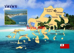 Tonga Vava'u Islands Map New Postcard * Carte Geographique * Landkarte - Tonga