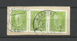 Estland Estonia 1939 O HAAPSALU Hapsal Michel 114 As 3-stripe On Piece - Estland