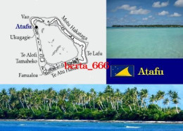 Tokelau Atafu Atoll Map New Zealand New Postcard * Carte Geographique * Landkarte - Tokelau