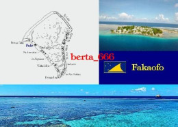 Tokelau Fakaofo Atoll Map New Zealand New Postcard * Carte Geographique * Landkarte - Tokelau