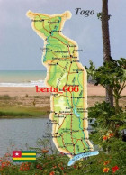 Togo Country Map New Postcard * Carte Geographique * Landkarte - Togo