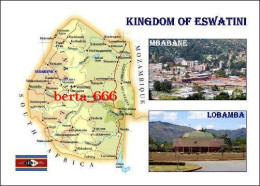 Eswatini Country Map Swaziland New Postcard * Carte Geographique * Landkarte - Swasiland