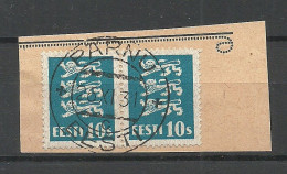 Estland Estonia O 1931 O PÄRNU "C" Michel 79 As Pair On Piece - Estland