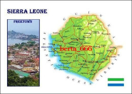 Sierra Leone Country Map New Postcard * Carte Geographique * Landkarte - Sierra Leona