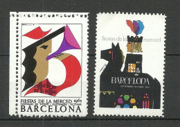 ESPANA Spain 1964/1965 Barcelona - 2 Advertising Vignettes MNH - Erinnofilia