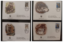 O) 1996 ALAND,  WWF - WORD WILDLIFE FUND,  OWLS, BUBO BUBO, FDC XF - Aland