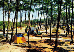 CPSM Mimizan Plage-Camping Dans Les Pins-Timbre   L2817 - Mimizan Plage