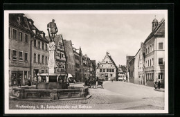 AK Weissenburg I. B., Rathaus Und Brunnen In Der Luitpoldstrasse  - Weissenburg