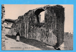 586 SPAIN ESPAÑA PAIS VASCO FUENTERRABIA RUINAS DEL FUERTE / RUINS   POSTCARD - Otros