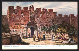 Künstler-AK Friedrich Perlberg: Jerusalem, Blick Auf Das Stephanstor  - Perlberg, F.