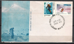 INDE. N°543-4 Sur Enveloppe 1er Jour (FDC) De 1978. Alpinisme. - Klimmen