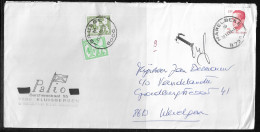 Belgium. Stamps Sc. 1092, J72, J78 On Commercial Letter, Taxed - Postage Due Stamps, Sent From Harelbeke On 5.04.1985 - Lettres & Documents