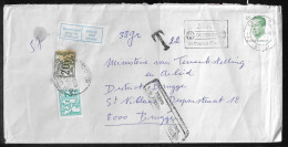 Belgium. Stamps Sc. 1091, J63, J78 On Commercial Letter, Taxed - Postage Due Stamps, Sent From Oostende On 6.05.1985 - Lettres & Documents