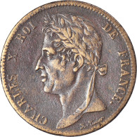 Monnaie, Colonies Françaises, Charles X, 5 Centimes, 1825, Paris, TTB, Bronze - Autres & Non Classés