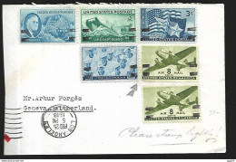 Etats - Unis  Lettre Du 25 02  1946  De LOS ANGELES Pour GENEVE   Suisse - Briefe U. Dokumente