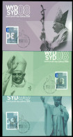 Australia 2008 World Youth Day, Pope Benedict XVI Maxicards (hinged On Reverse) FDI - Maximum Cards