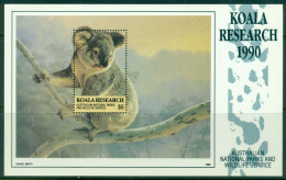 Australia 1990 Australian National Parks & Wildlife Service Koala Research (NOT POSTAGE) MS MUH - Cinderellas