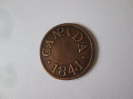 Canada Half Penny 1841 James Duncan Holed Cooper Token/jeton See Pictures - Monetary /of Necessity