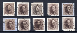 (B) 14° Gestempeld 1863 - Getande Medaillons (10 Stuks) - 2 - 1863-1864 Medallions (13/16)