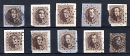 (B) 14° Gestempeld 1863 - Getande Medaillons (10 Stuks) - 1 - 1863-1864 Medallions (13/16)