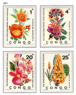 CONGO 778/781 MNH 1971 - Bloemen - Neufs