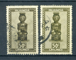 RUANDA URUNDI 159 Gestempeld 1948 - Inheemse Kunst - Usados