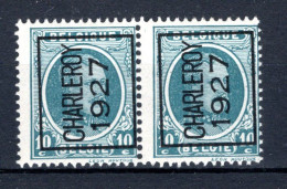 PRE163A MNH** 1927 - CHARLEROY 1927 (2 Stuks)   - Typos 1922-31 (Houyoux)