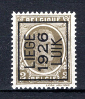 PRE137A MNH** 1926 - LIEGE 1926 LUIK - Typos 1922-31 (Houyoux)