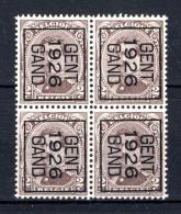 PRE130B MNH** 1926 - GENT 1926 GAND  (4 Stuks)  - Typografisch 1922-26 (Albert I)