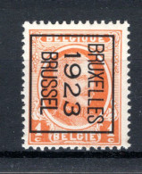 PRE72B MNH** 1923 - BRUXELLES 1923 BRUSSEL  - Sobreimpresos 1922-31 (Houyoux)