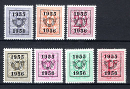 PRE652/658 MNH** 1955 - Cijfer Op Heraldieke Leeuw Type E - REEKS 48 - Typos 1951-80 (Chiffre Sur Lion)