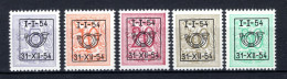 PRE640/644 MNH** 1954 - Klein Staatswapen Opdruk Type D - REEKS 46 - Typos 1951-80 (Ziffer Auf Löwe)