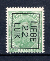 PRE61B-IV MNH** 1922 - LIEGE 22 LUIK - Tipo 1922-26 (Alberto I)