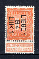 PRE48B MNH** 1914 - LIEGE I 1914 LUIK I - Typografisch 1912-14 (Cijfer-leeuw)