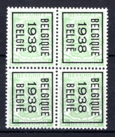 PRE330B MNH** 1938 - BELGIQUE 1938 BELGIE  (4 Stuks)  - Typo Precancels 1936-51 (Small Seal Of The State)