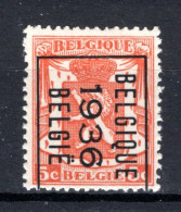 PRE308B MNH** 1936 - BELGIQUE 1936 BELGIE  - Sobreimpresos 1936-51 (Sello Pequeno)