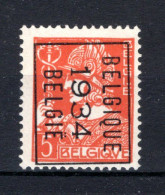 PRE278B MNH** 1934 - BELGIQUE 1934 BELGIE  - Tipo 1932-36 (Ceres E Mercurio)