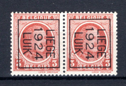 PRE102B MNH** 1924 - LIEGE 1924 LUIK (2 Stuks) - Typografisch 1922-31 (Houyoux)